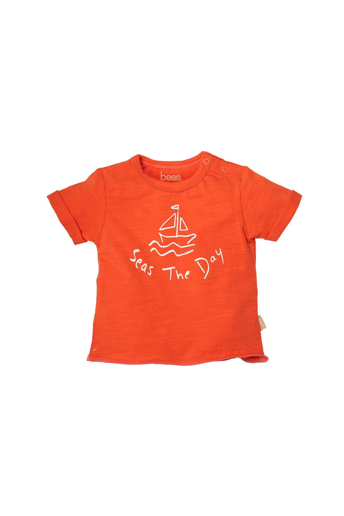 Bess - t-shirt seas the day rood - zomer boys