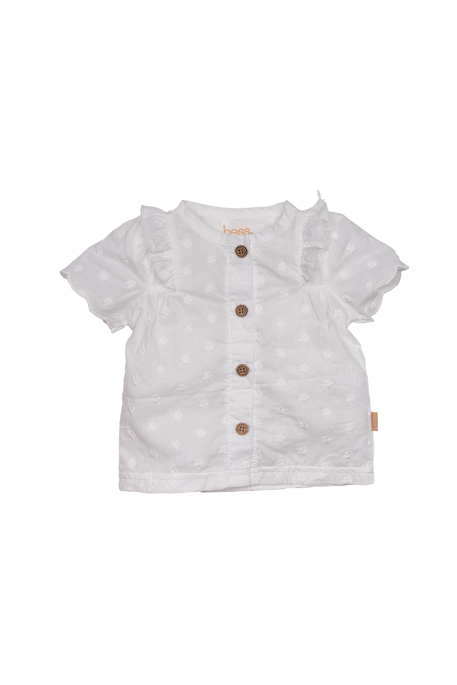 Bess - blouse broderie wit - zomer girls