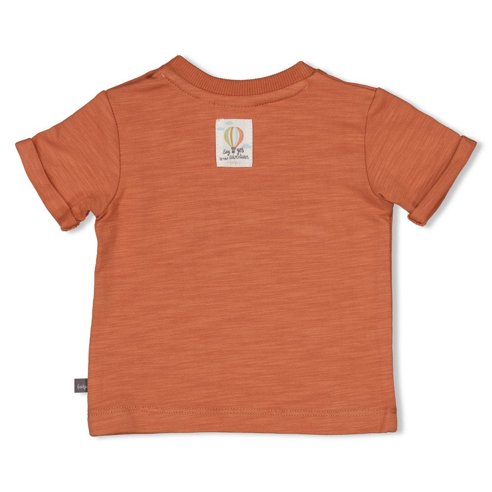 Feetje - t-shirt brique - Mini Adventurer