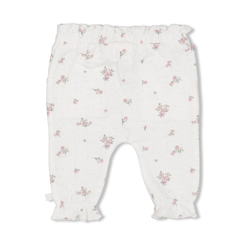 Feetje - broek wit print - Blossom
