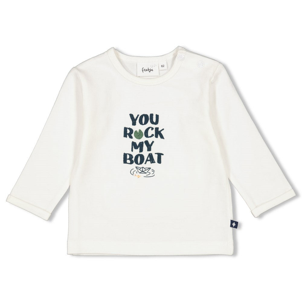 Feetje - longsleeve offwhite - Rock my boat