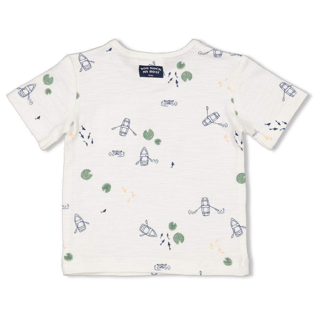 Feetje - t-shirt offwhite print - Rock my boat