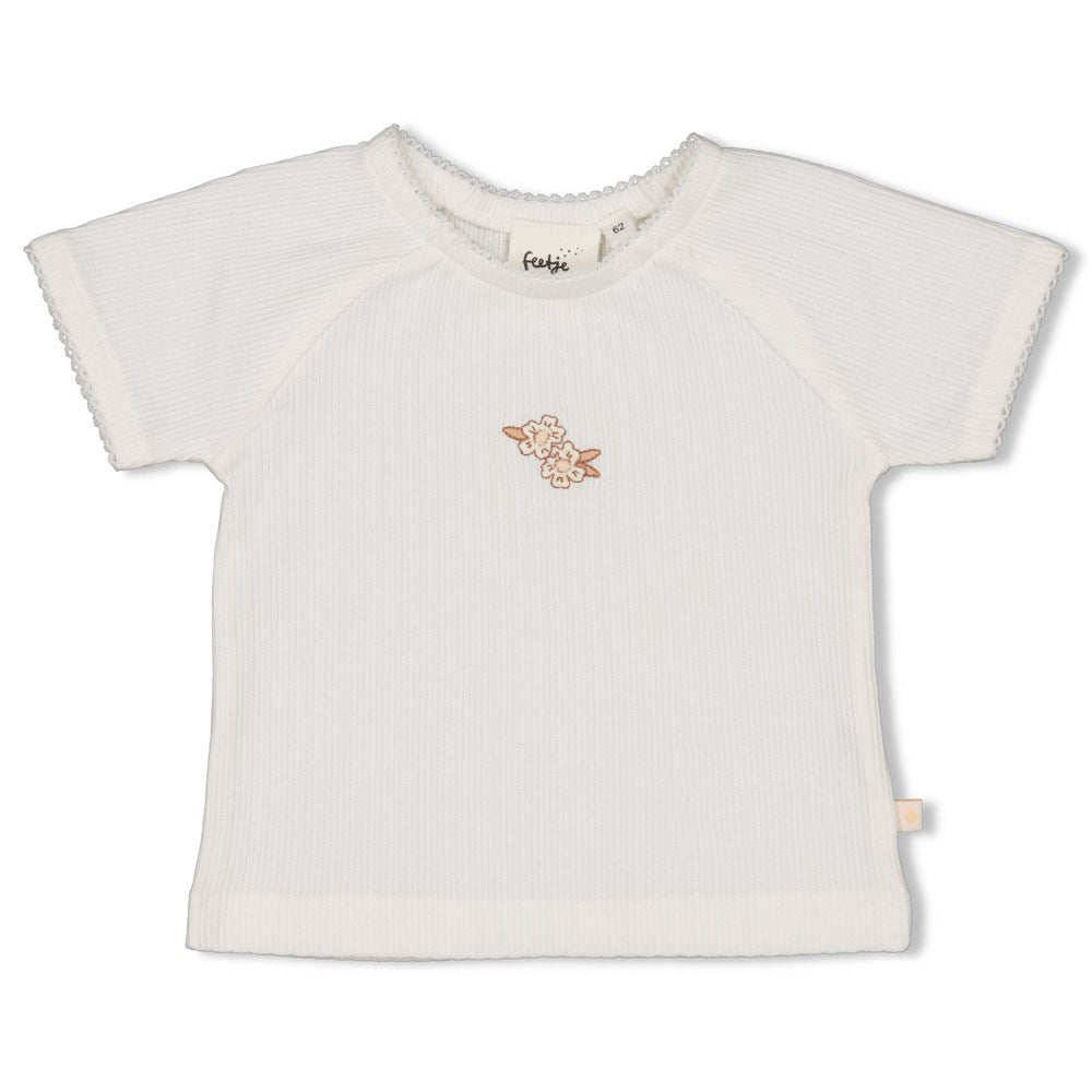 Feetje - t-shirt pointelle - Flower Field