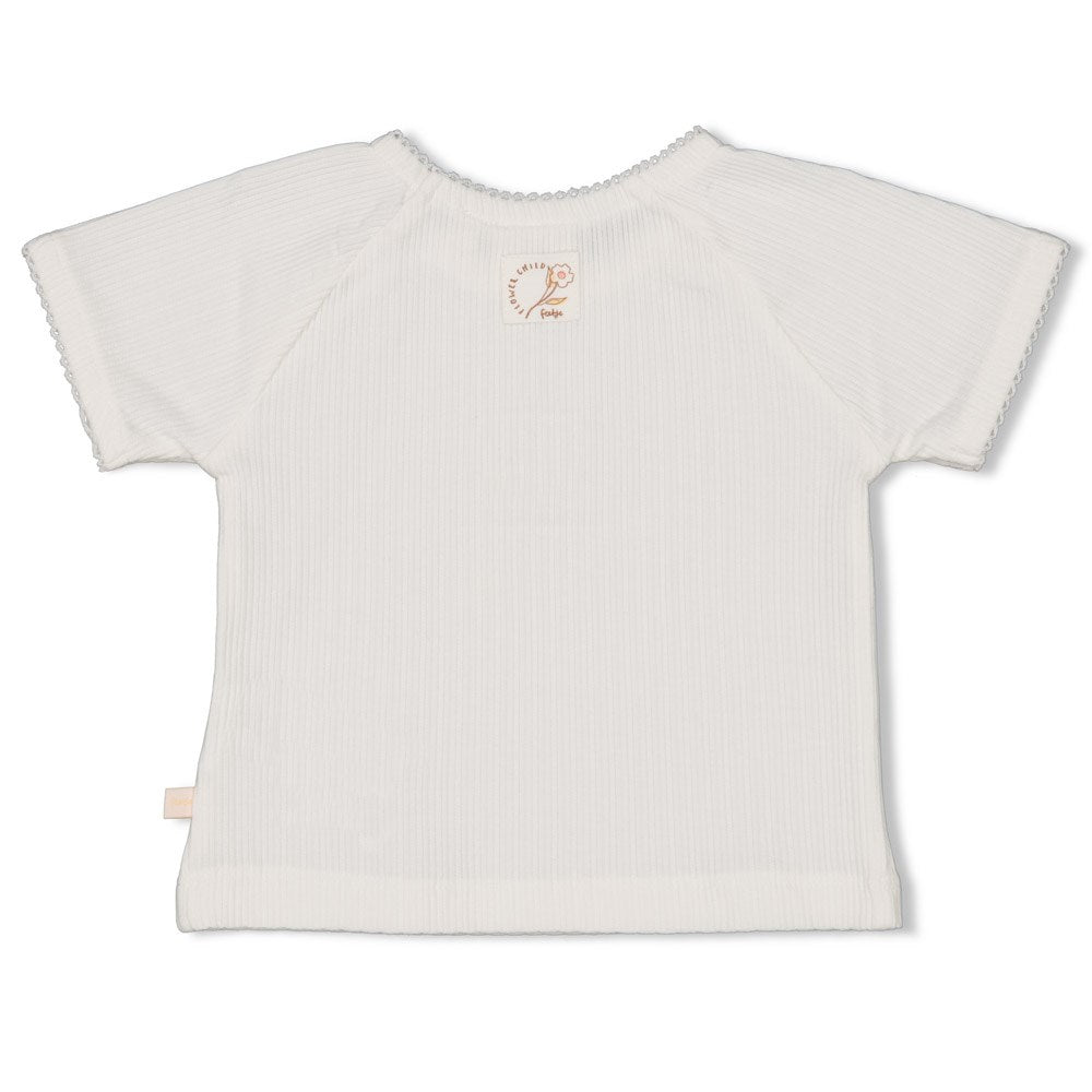 Feetje - t-shirt pointelle - Flower Field