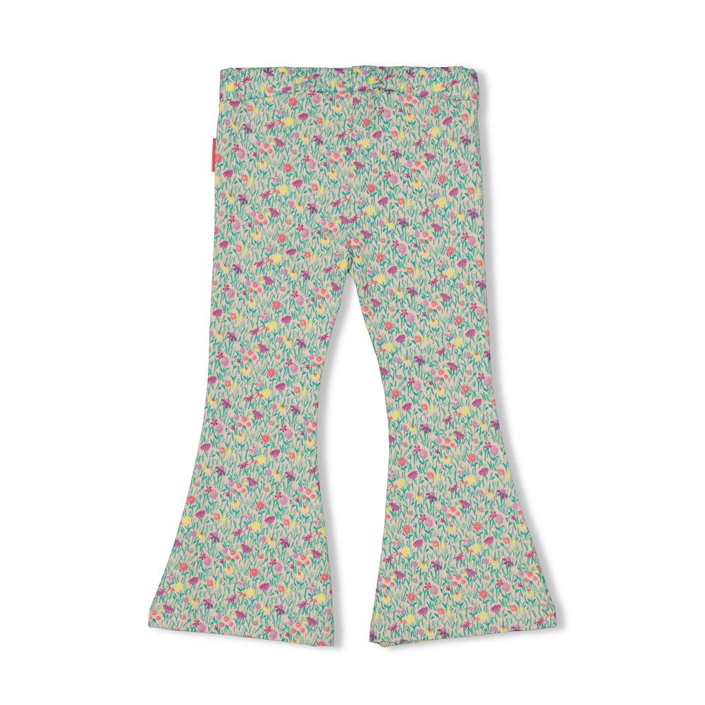 Jubel - flared broek print groen - Picknick Perfect