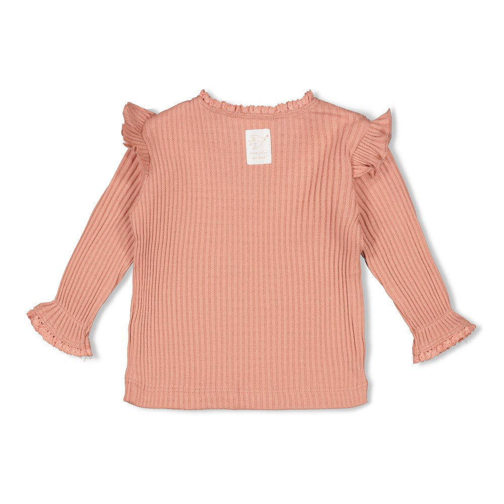 Longsleeve ajour rib - Morning Sun