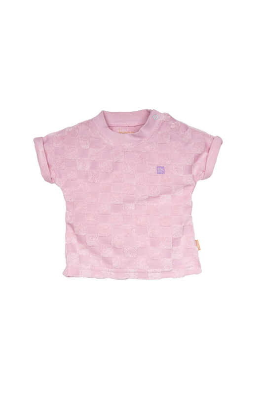 Bess - t-shirt badstof roze - zomer girls