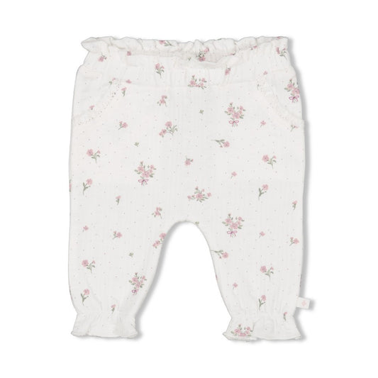 Feetje - broek wit print - Blossom
