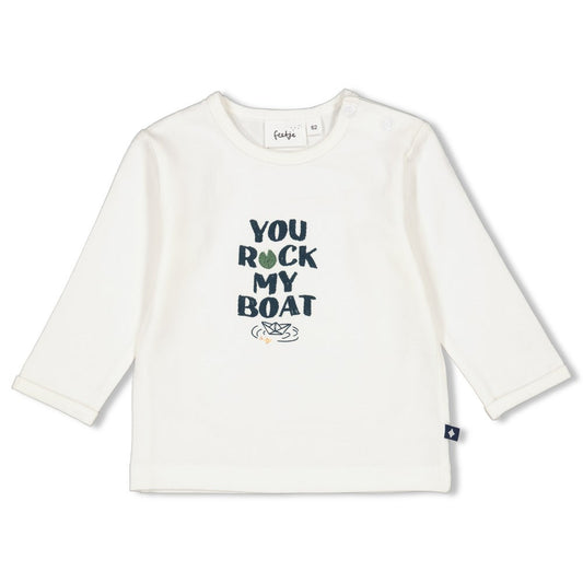 Feetje - longsleeve offwhite - Rock my boat