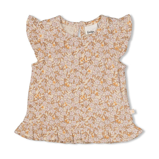 Feetje - t-shirt ruches - Flower Field