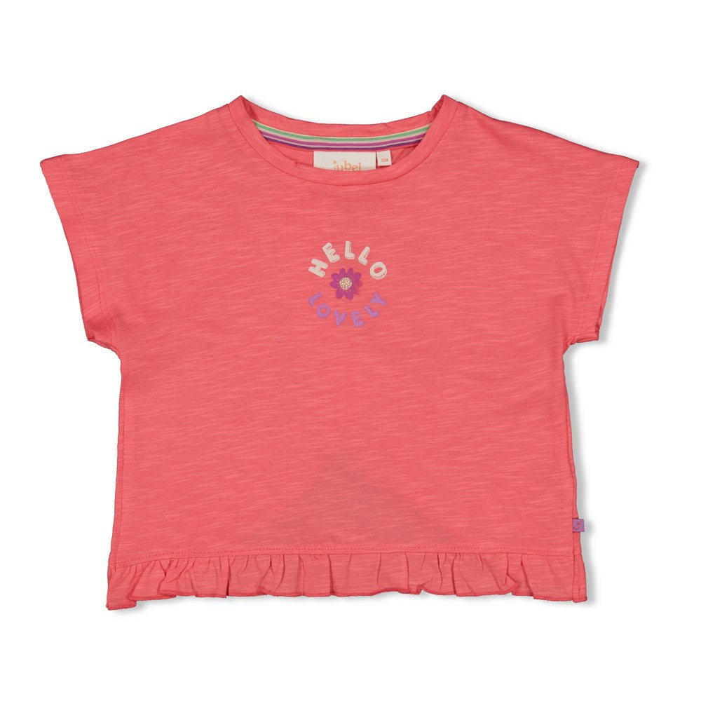 Jubel - t-shirt koraal - Picknick Perfect