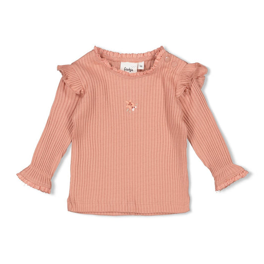 Longsleeve ajour rib - Morning Sun