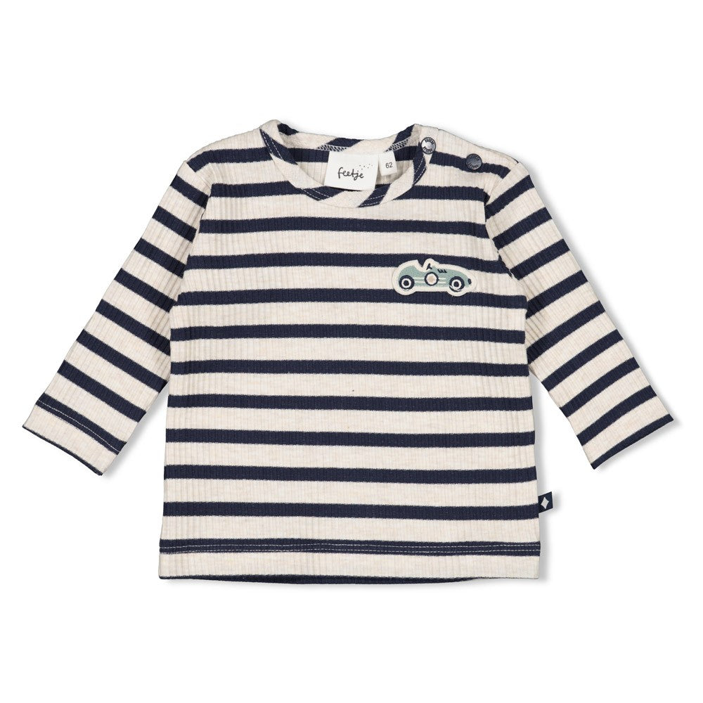 Longsleeve rib met streep - Let's Go!